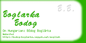 boglarka bodog business card